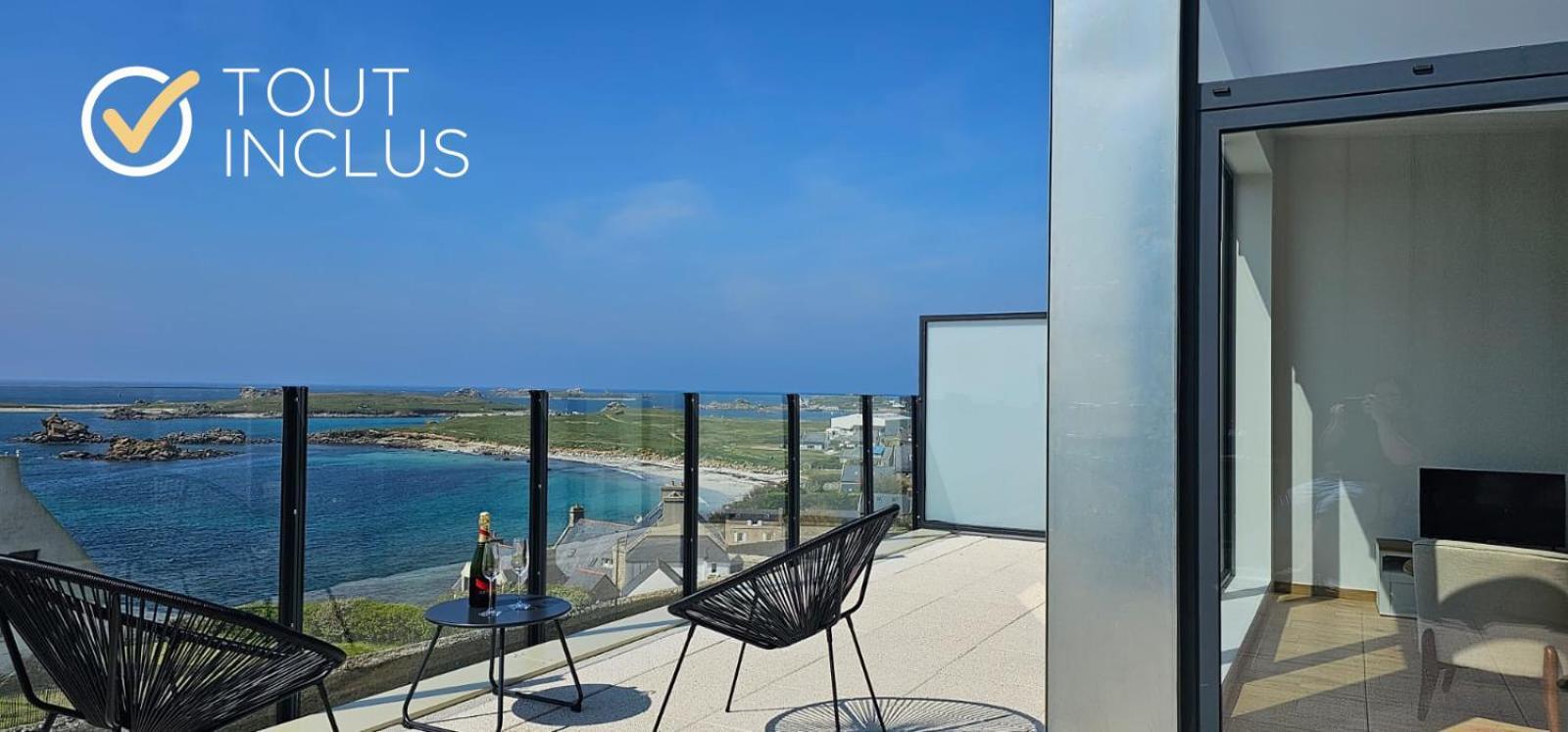 Ocean View - Luxueux T3 Avec Magnifique Vue Mer Porspoder Ngoại thất bức ảnh